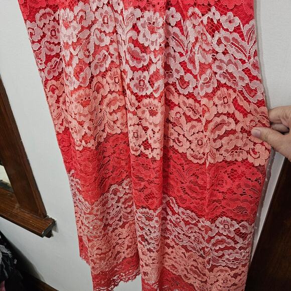 Belle Badgley Mischka Womens Lace Hater Dress Sz 6 Small Sleeveless Pleated - Picture 7 of 9